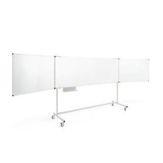 Mobil whiteboardtavle MEGAN, 3-fløjet, 2000x1000 mm