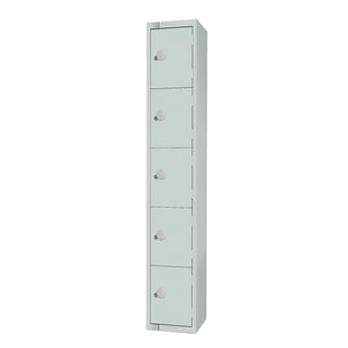 Elite locker, 5 door, 1800x300x450 mm, grey