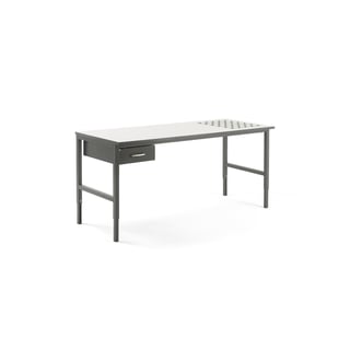 Complete werktafel CARGO met wielen, 2000x750 mm, 1 lade