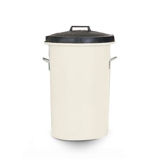 Heavy duty coloured dustbin, Ø 476x673 mm, 99 L, white