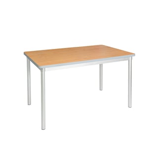 School dining table ENVIRO, 1200x750x710 mm, beech, silver