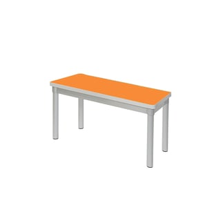 School dining bench ENVIRO, 1000x330x430 mm, orange, silver