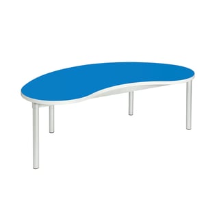 Early years bean table ENVIRO, 1400x750x460 mm, blue, silver