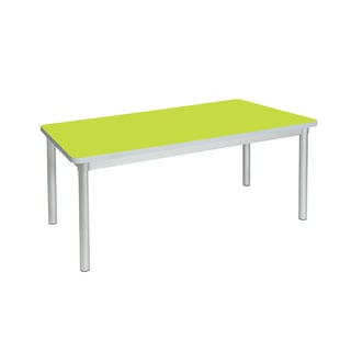 Early years table ENVIRO, 1200x600x460 mm, lime, silver