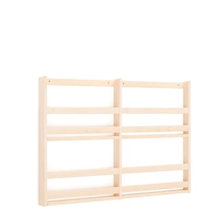 Wall mounted magazine display unit, 1200x70x800 mm, birch