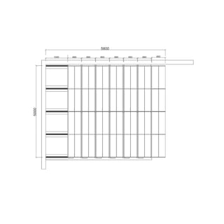 Compact archive shelving system TRANSFORM, 5800x5000 mm