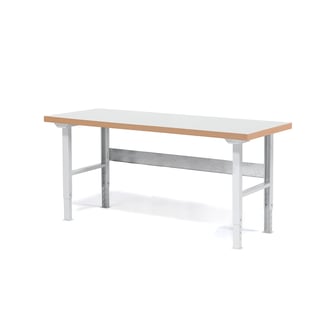 Heavy-duty workbench SOLID, 750 kg load, 2000x800 mm, high-pressure laminate