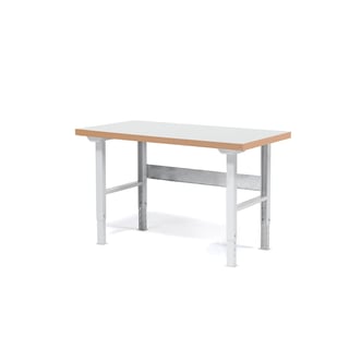 Heavy-duty workbench SOLID, 750 kg load, 1500x800 mm, high-pressure laminate