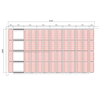 Compact regal za gume, 9100x4960 mm