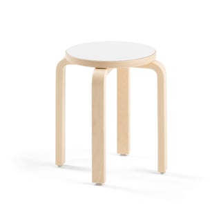 Children's stool DANTE, white laminate, H 380 mm