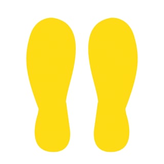 Feet floor signals, 10-pack, yellow