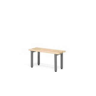 Changing room bench ELITE, 600x300x390 mm, beech, dark grey