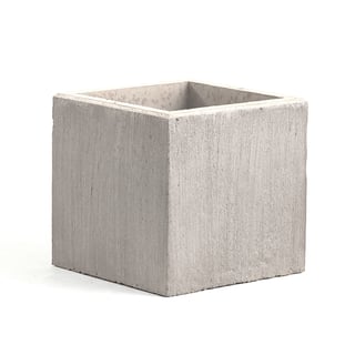 Pflanzentrog aus Beton, 600 x 600 mm, grau