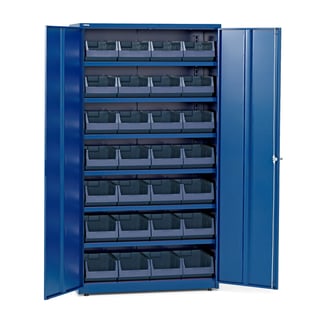 Werkzeugschrank SUPPLY mit Zylinderschloss, 1900 x 1020 x 500 mm, blau