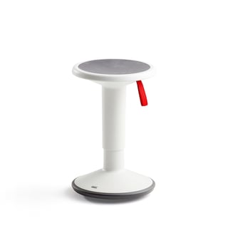 Wobble stool UP, height-adjustable, white