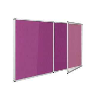 Fire-retardant tamperproof noticeboard, 2400x1200 mm, purple