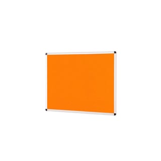 Colourful aluminium framed noticeboard, 1200x900 mm, orange