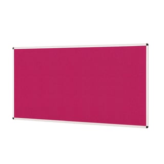 Colourful aluminium framed noticeboard, 2400x1200 mm, magenta