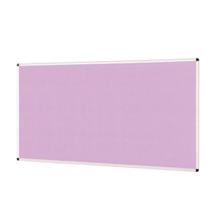 Colourful aluminium framed noticeboard, 2400x1200 mm, lilac