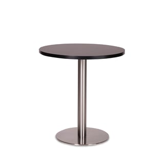 Round café table ALISON, Ø600x755 mm, stainless, black