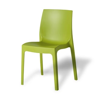 Heavy duty polypropylene café chair OLYMPIA, green