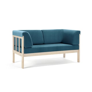 2-seater sofa KIM, Medley fabric, ocean blue