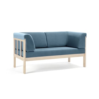 2-seater sofa KIM, Repetto fabric, grey-blue