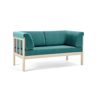 2-seater sofa KIM, Zone fabric, turquoise