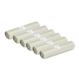 Søppelsekker, 125 l, (25 stk./rull), 6-pk., transparent