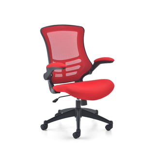 Colourful mesh office chair NEWQUAY, red