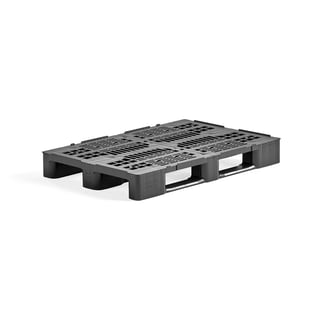 Plastic pallet, 1200x800 mm, 4000 kg, black