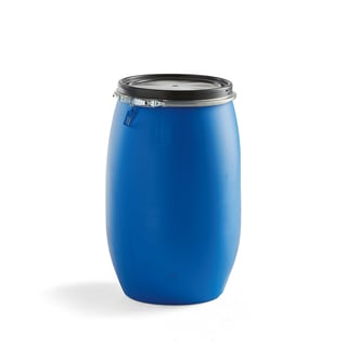 Plastic drum, 120 L, blue