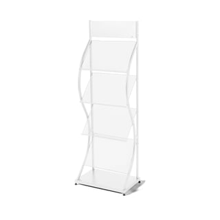 Wave leaflet rack, 4 x A3, white