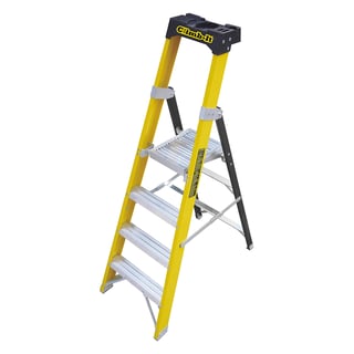 Glass fibre platform stepladder, 4 treads, H 950 mm