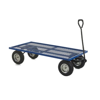 Heavy duty platform truck, mesh deck, 500 kg, 1500x750 x 360 mm