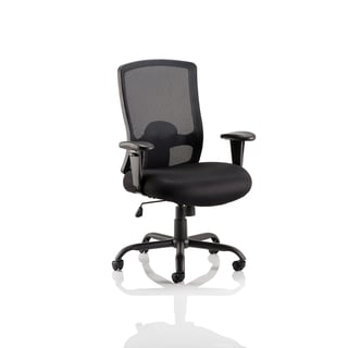 Heavy duty mesh back office chair CANTERBURY, black seat