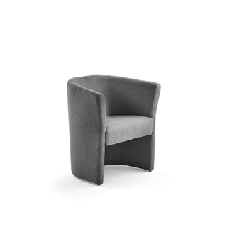 Club armchair CLOSE, dark grey fabric