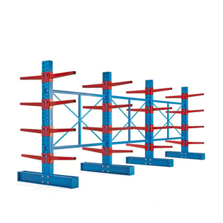 Dubbel grenställskombination EXPAND, 4 dubbelpelare, 32 st 600 mm armar, 16000 kg