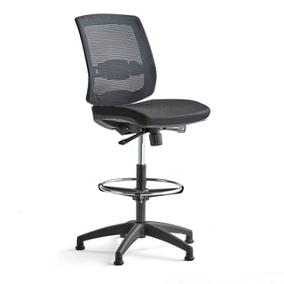 Draughtsman chair STANLEY, mesh back, black