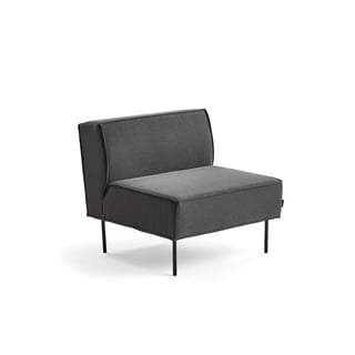 Fauteuil COPENHAGEN PLUS, stof, antracietgrijs