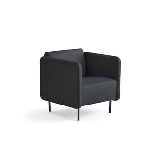 Fauteuil CLEAR, kunstleer, antracietgrijs