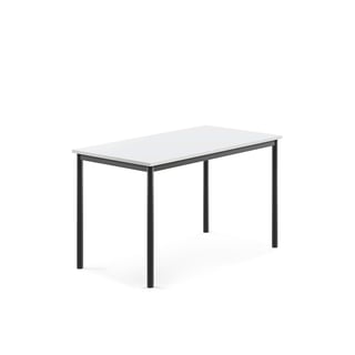 Bord BORÅS, 1200x700x720 mm, stativ antracitgrå, högtryckslaminat, vit