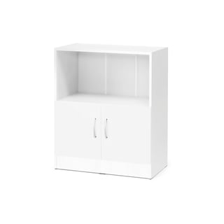 Büroschrank FLEXUS mit 1 offenen Fach, 925 x 760 x 415 mm, weiß