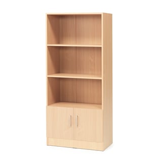 Office cabinet FLEXUS with 3 open shelves, 1725x760x415 mm, beech