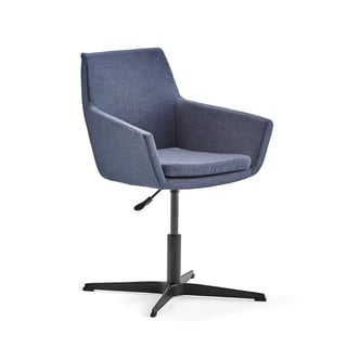 Conference chair FAIRFIELD, black, blue grey