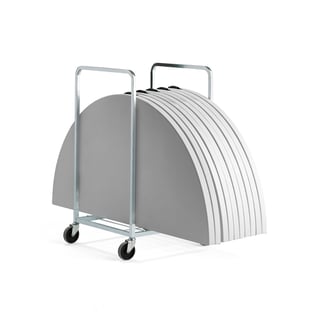 Pakketdeal MIKA, 5 ronde inklapbare tafels Ø1830 mm + tafeltrolley