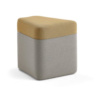 Polsterhocker POINT, braun/orange