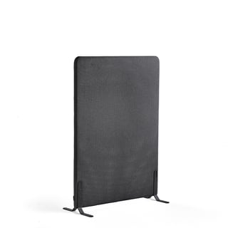 Floor screen ZONE, 1360x1000x46 mm, fabric Etna, black legs, anthracite