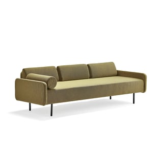 Soffa TRENDY, 3-sits, tyg, guld