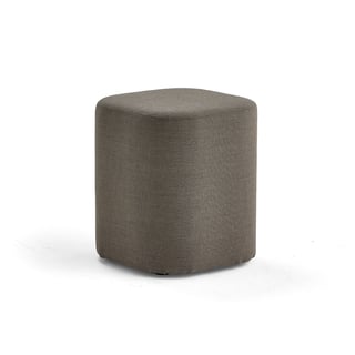 Stool COMFY, wool fabric, brown